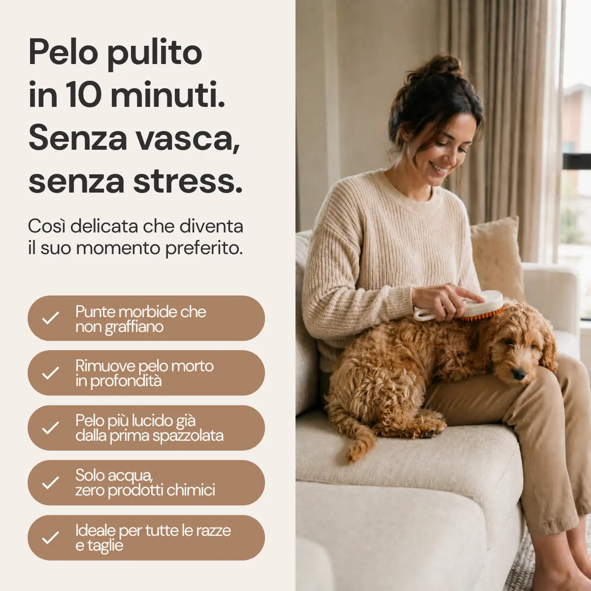 MistyPaws™ | Spazzola a Vapore Delicato