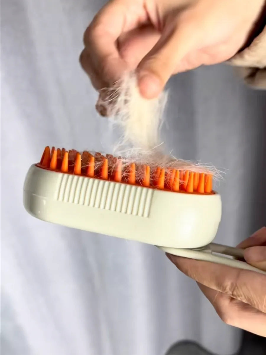 Carica il video: Dimostrazione di utilizzo della spazzola a vapore MistyPaws su cane